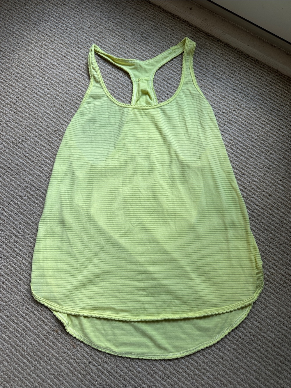 Lululemon yellow Racerback Tank Top